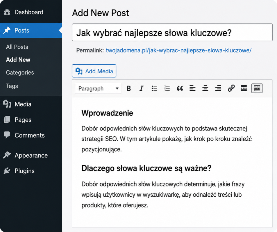 Publikacja w CMS