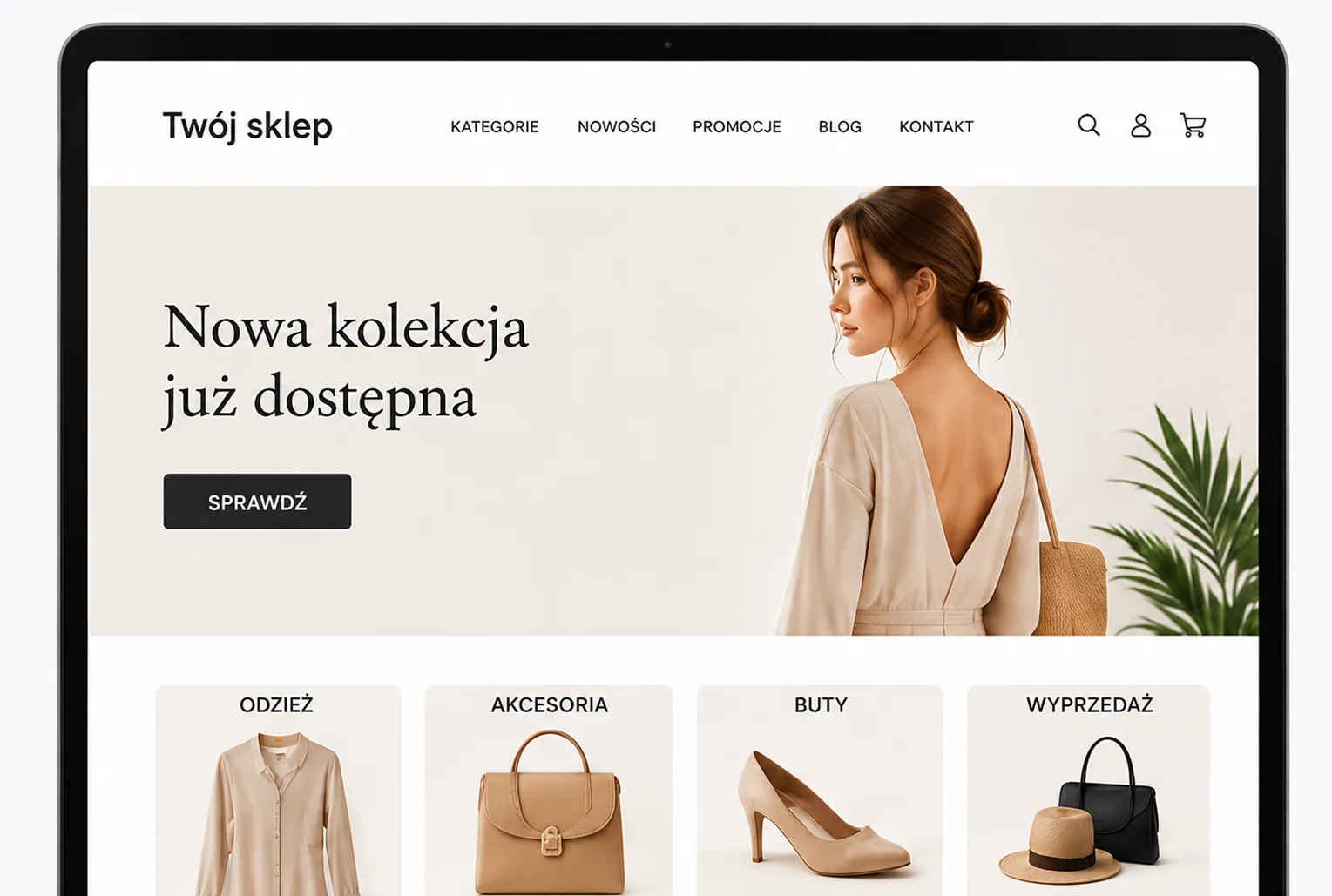 Twój sklep internetowy na laptopie