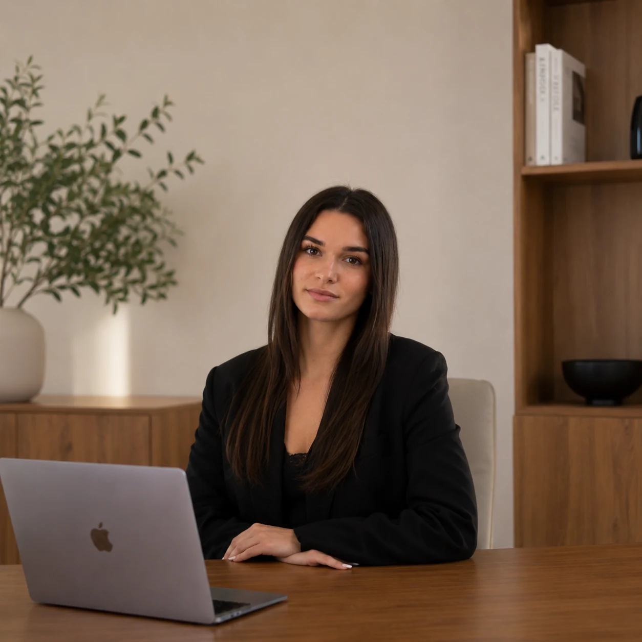 Marta Kruk - copywriterka SEO przy biurku