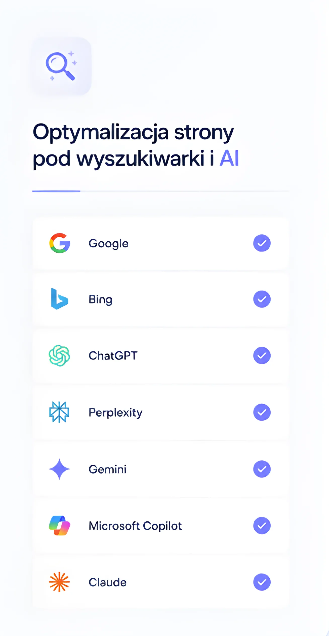 Optymalizacja strony pod wyszukiwarki i AI - panel SaySEO