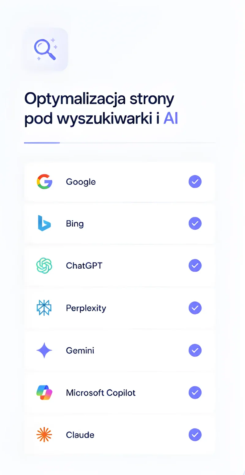 Optymalizacja strony pod wyszukiwarki i AI - panel SaySEO