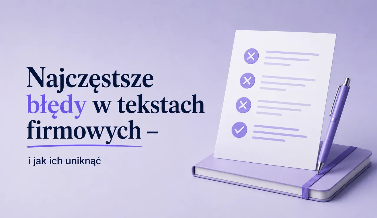 błędy w tekstach firmowych