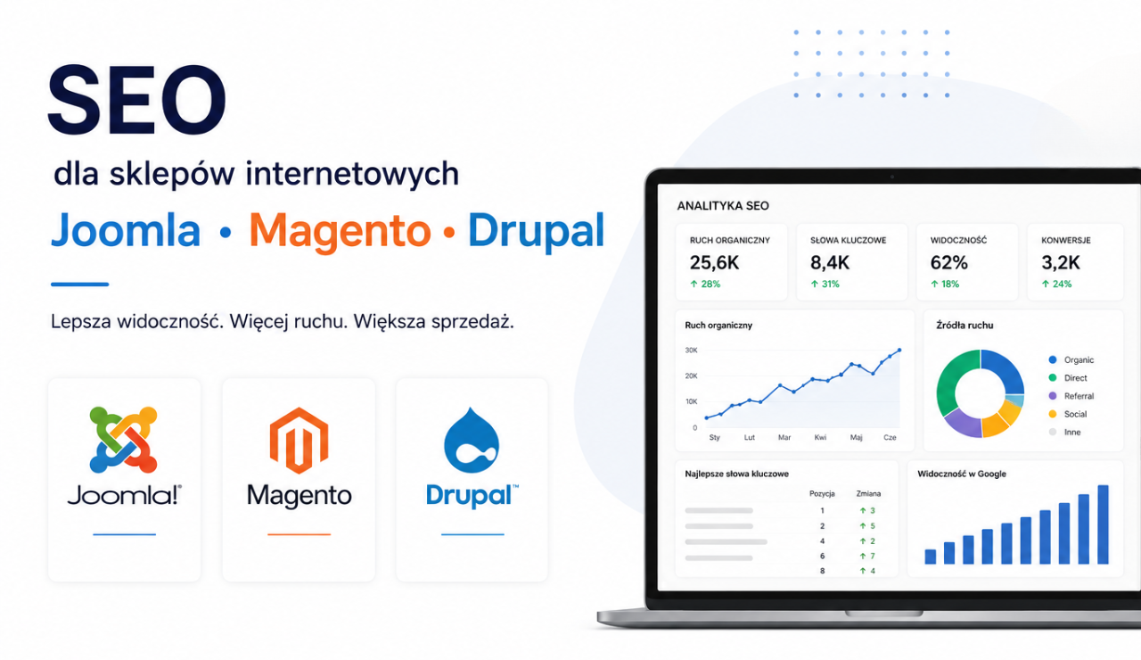 SEO Joomla, Magento, Drupal – co zoptymalizować na mniej typowych CMS-ach?