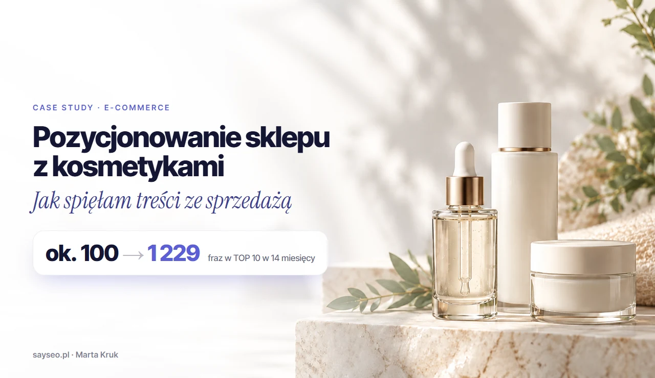 Pozycjonowanie sklepu z kosmetykami
